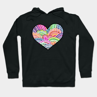 Patterned Heart Hoodie